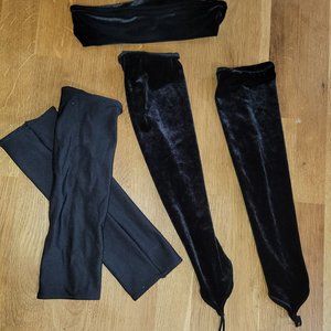 Velvet Guantlet Gloves & Headband- Extra Lycra Arm Bands